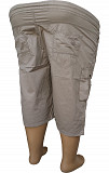 Большого размера натуральные мужские шорты с карманами карго.