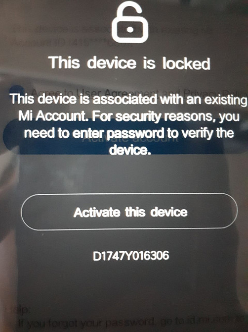 Разблокировка ми аккаунта xiaomi
